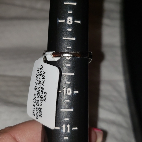 Sz 9, White Cubic Zirconia Rhodium Over Sterling Silver Ring 4.72ctw, NWT - Picture 10 of 15